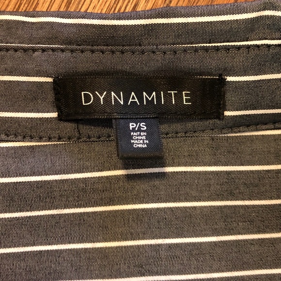 Grey blouse with white stripes - Picture 3 of 3